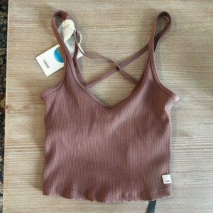 Vero Moda Women's Ribbed Tank Top - Brown